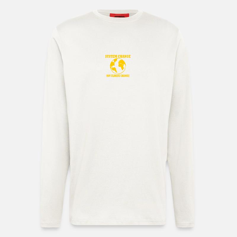system change not climate change - Langarmshirt - made by SPREAD  - OFF WHITE