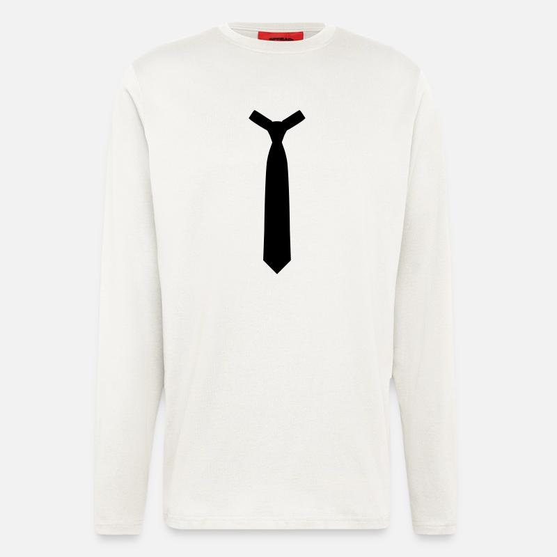 Krawatte - Langarmshirt - made by SPREAD  - OFF WHITE