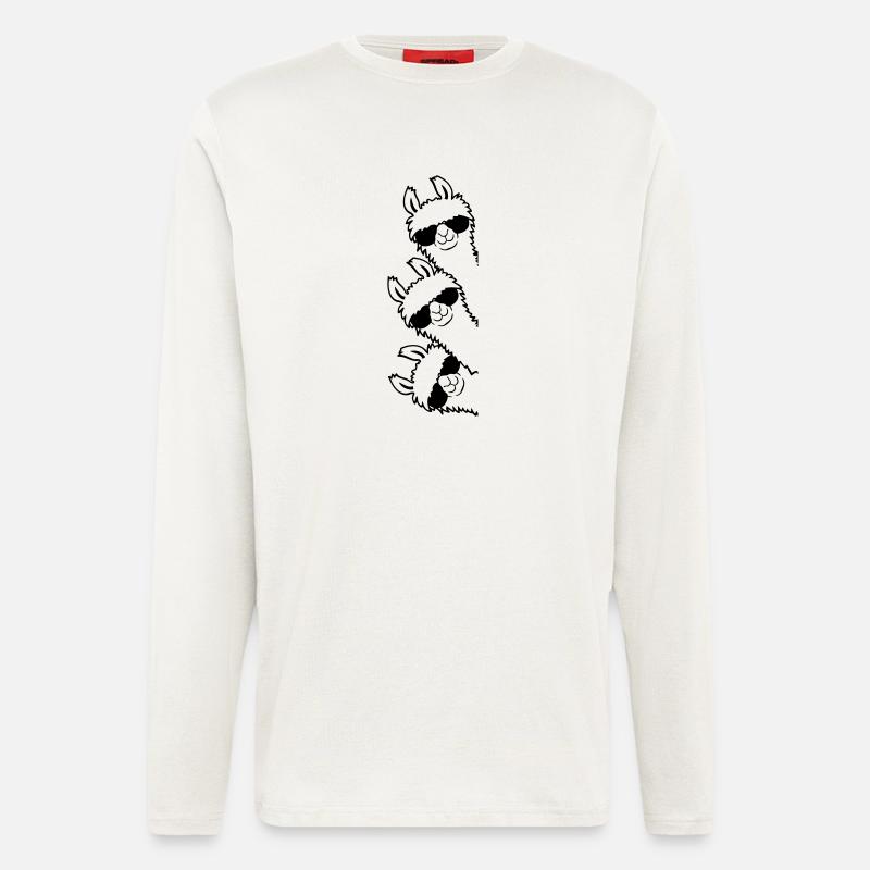 Freunde Lama Team - Langarmshirt - made by SPREAD  - OFF WHITE