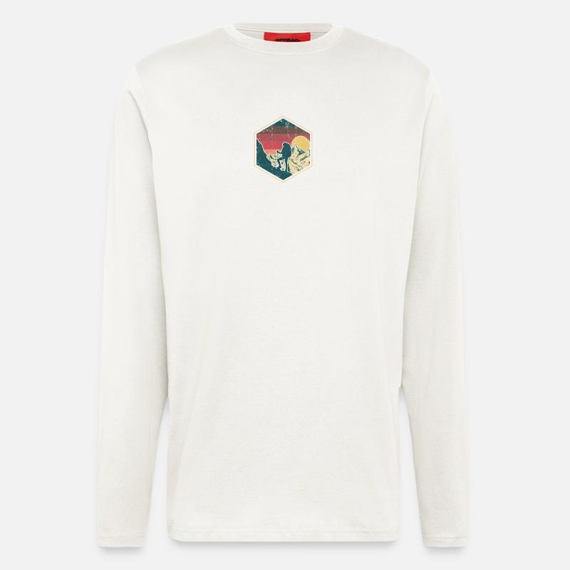 Sunset Summit Climber Hex Badge - Longsleeve - made by SPREAD  - OFF WHITE