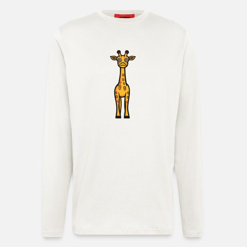 Giraffe Halloween Comic Lustig - Langarmshirt - made by SPREAD  - OFF WHITE