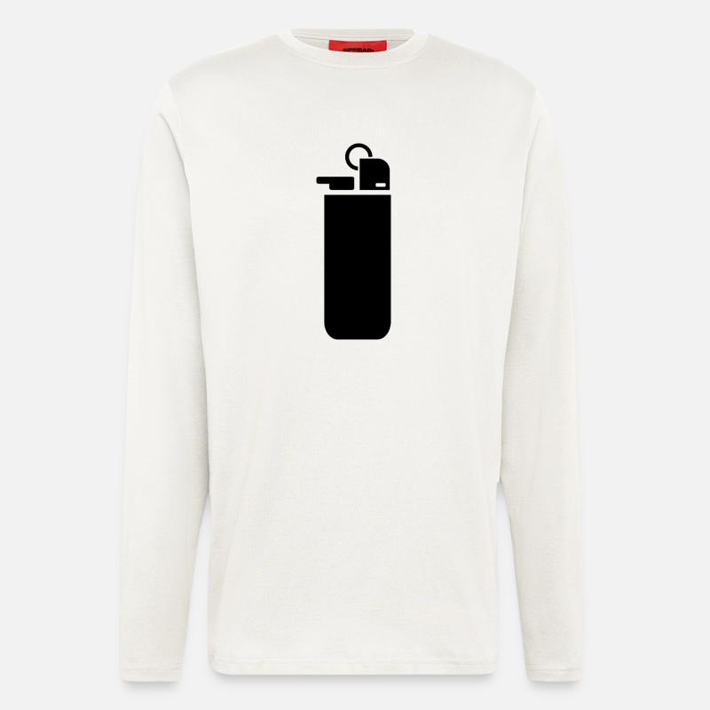 Allume-cigarette - Manches longues bio décontracté fabriqué en UE - OFF WHITE