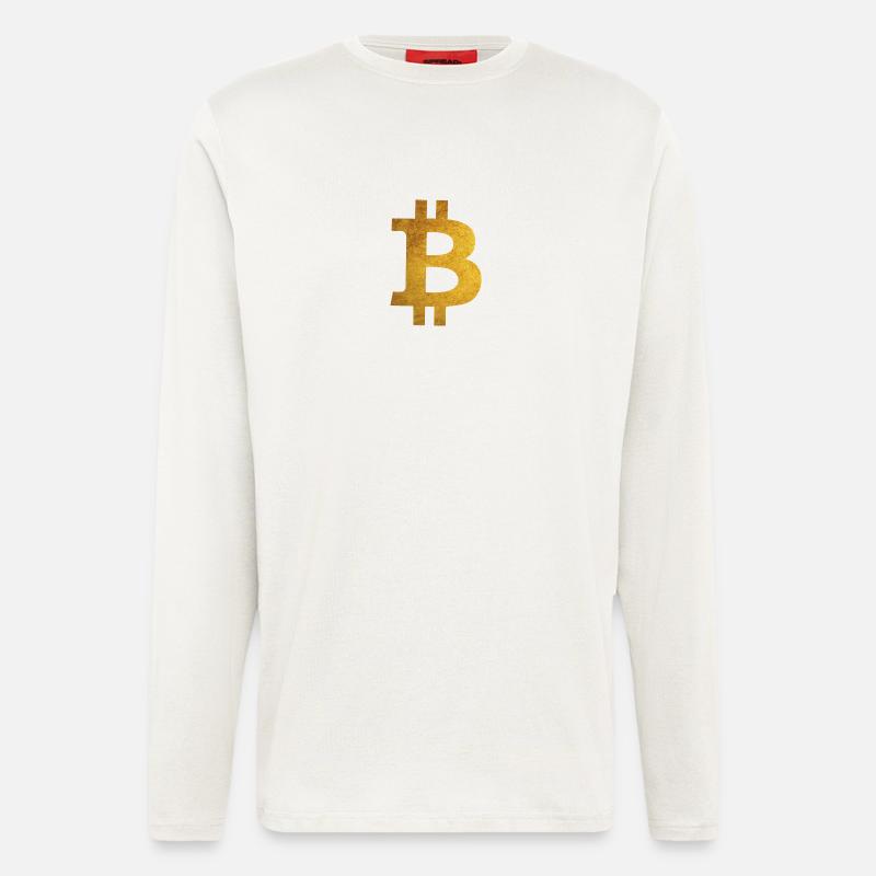Gold Bitcoin - Langarmshirt - made by SPREAD  - OFF WHITE