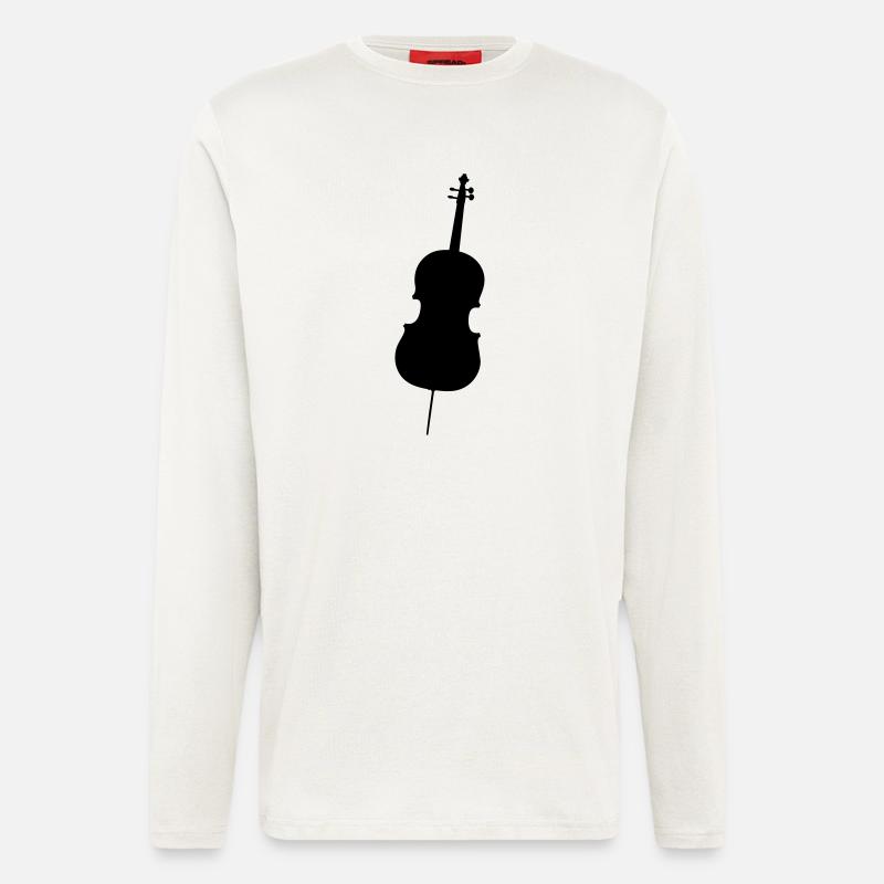 Violoncelle - Manches longues bio décontracté fabriqué en UE - OFF WHITE