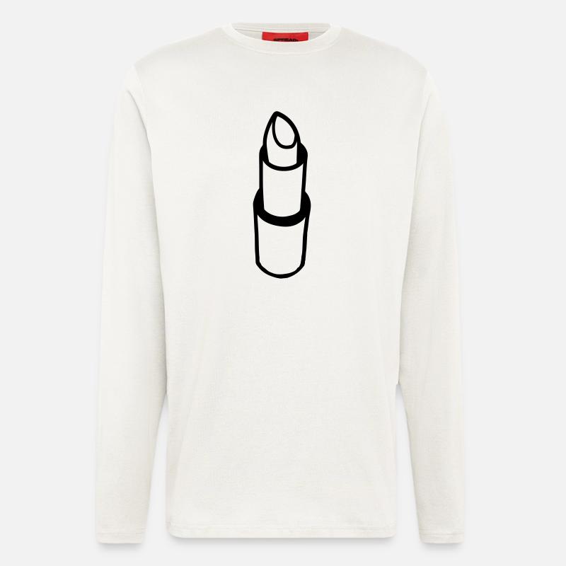 lipstick design - Langarmshirt - made by SPREAD  - OFF WHITE
