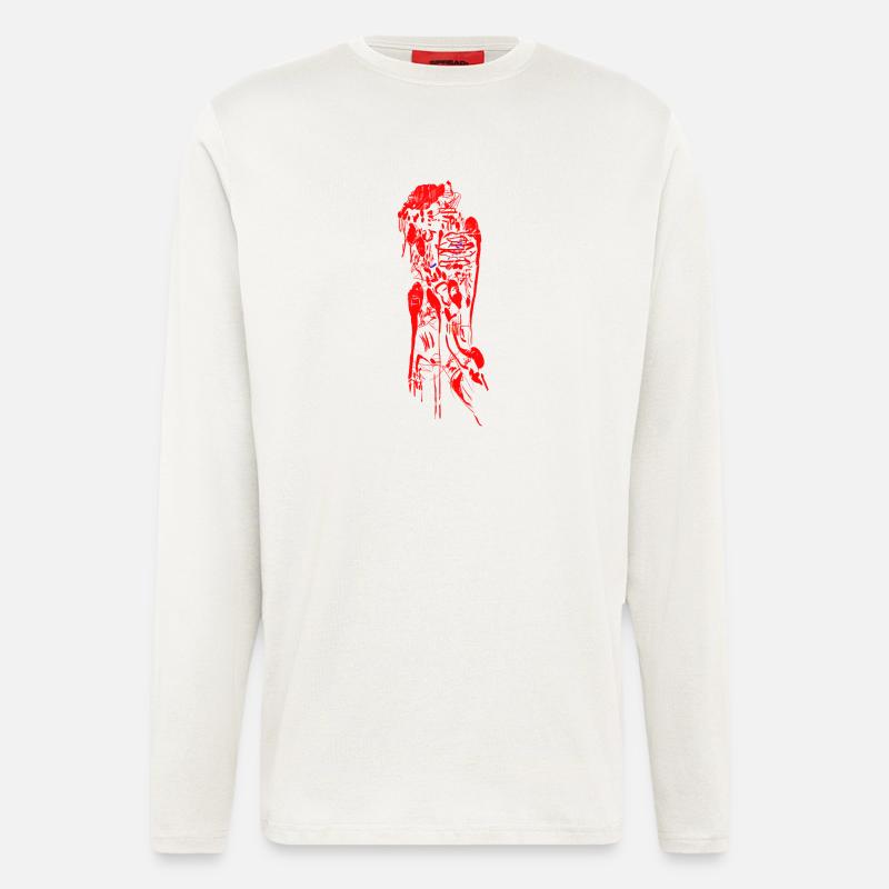 Alien Tribal - Sci-fi Horror  - Langarmshirt - made by SPREAD  - OFF WHITE