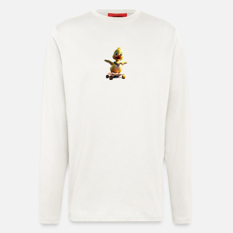 Skating Duck - Langarmshirt - made by SPREAD - OFF WHITE