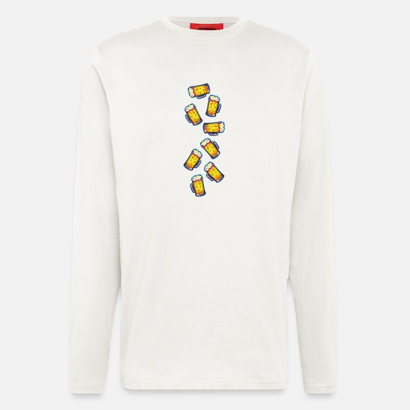 Bier Prost Bierglas Bierkrug - Langarmshirt - made by SPREAD  - OFF WHITE
