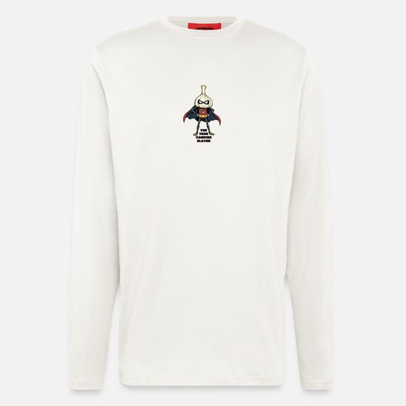The True Vampire Hunter Garlic Hero - Longsleeve - made by SPREAD  - OFF WHITE