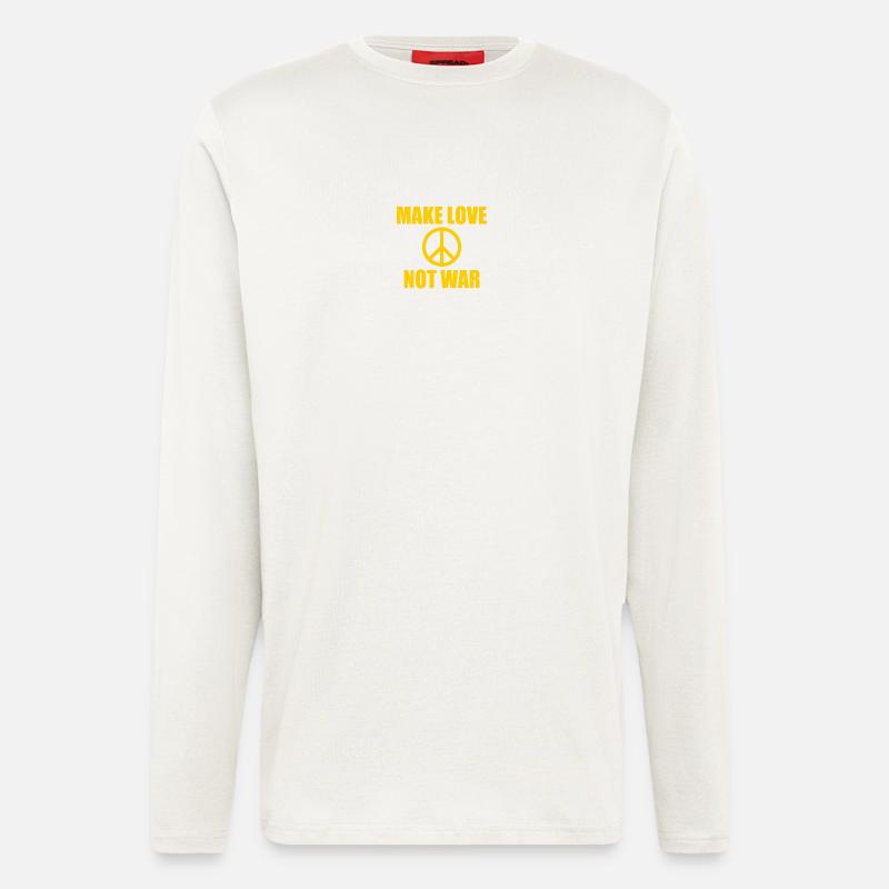 Make love not war - Langarmshirt - made by SPREAD  - OFF WHITE