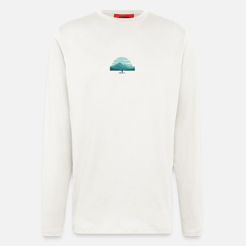 Paddleboard Dawn Over Peaks - Longsleeve - made by SPREAD  - OFF WHITE