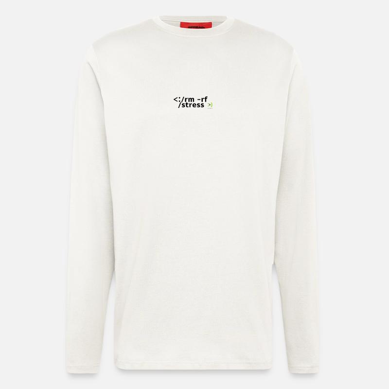Stress Code: rm -rf stress - Longsleeve - made by SPREAD  - OFF WHITE
