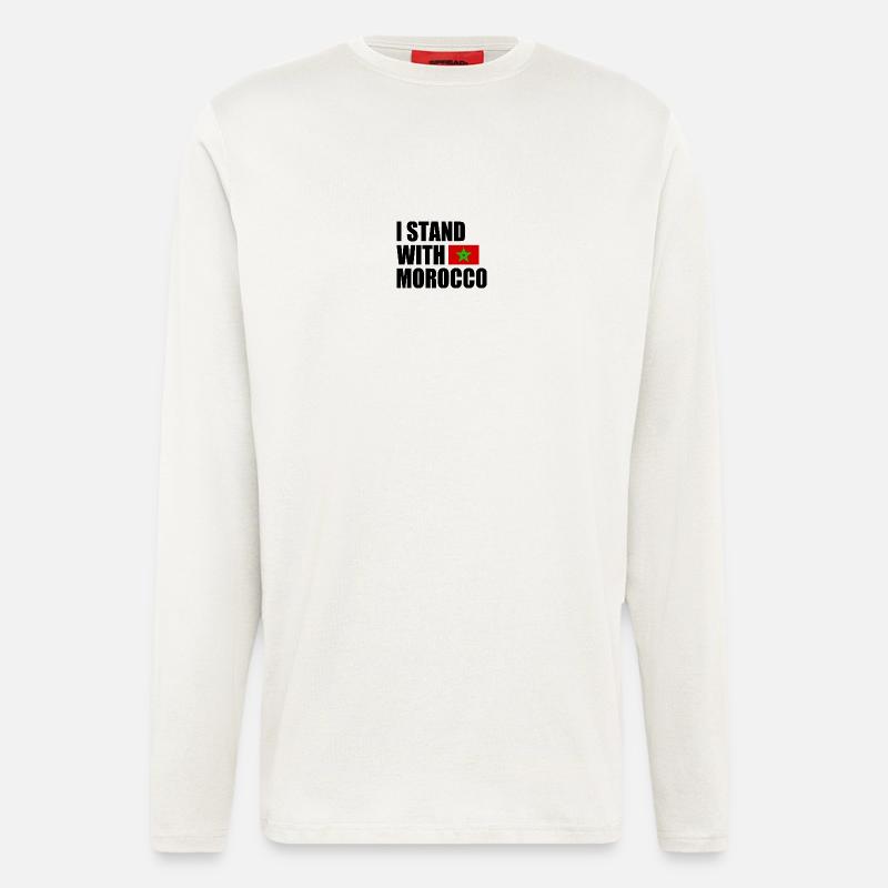 I stand with morocco - Langarmshirt - made by SPREAD  - OFF WHITE