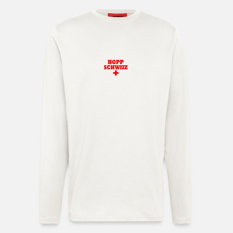 Hopp schwiiz - Langarmshirt - made by SPREAD  - OFF WHITE