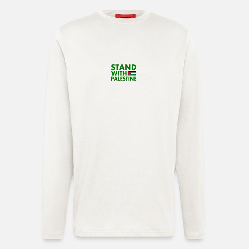 Stand with palestine - Langarmshirt - made by SPREAD  - OFF WHITE