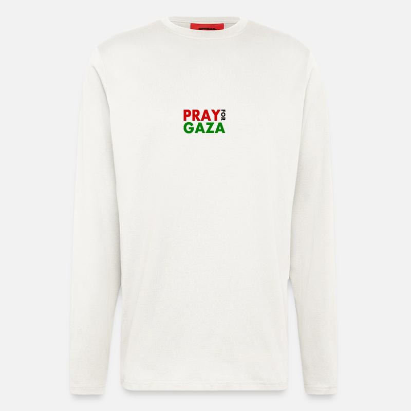 Pray for gaza - Langarmshirt - made by SPREAD  - OFF WHITE