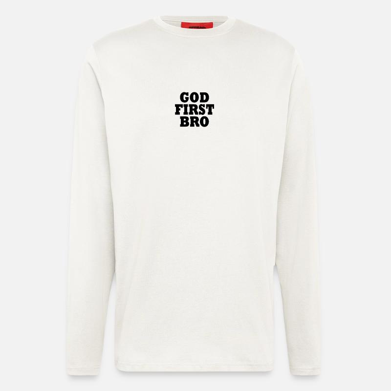 God first bro - Longsleeve - made by SPREAD  - OFF WHITE
