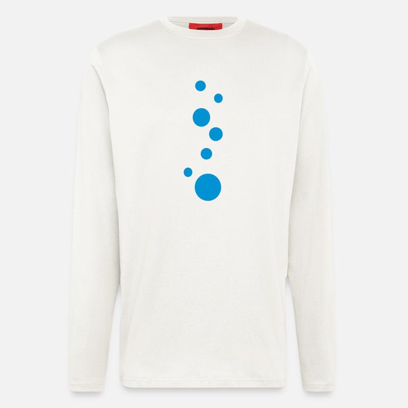 blue_bubbles pattern - Longsleeve - made by SPREAD  - OFF WHITE