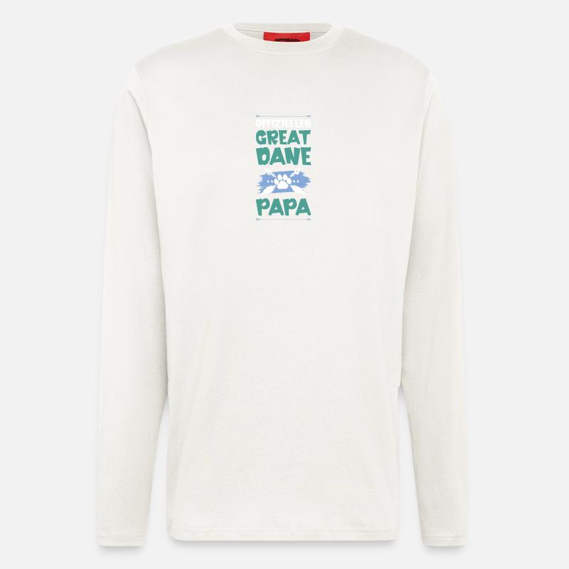 great dane hunde papa - Langarmshirt - made by SPREAD  - OFF WHITE