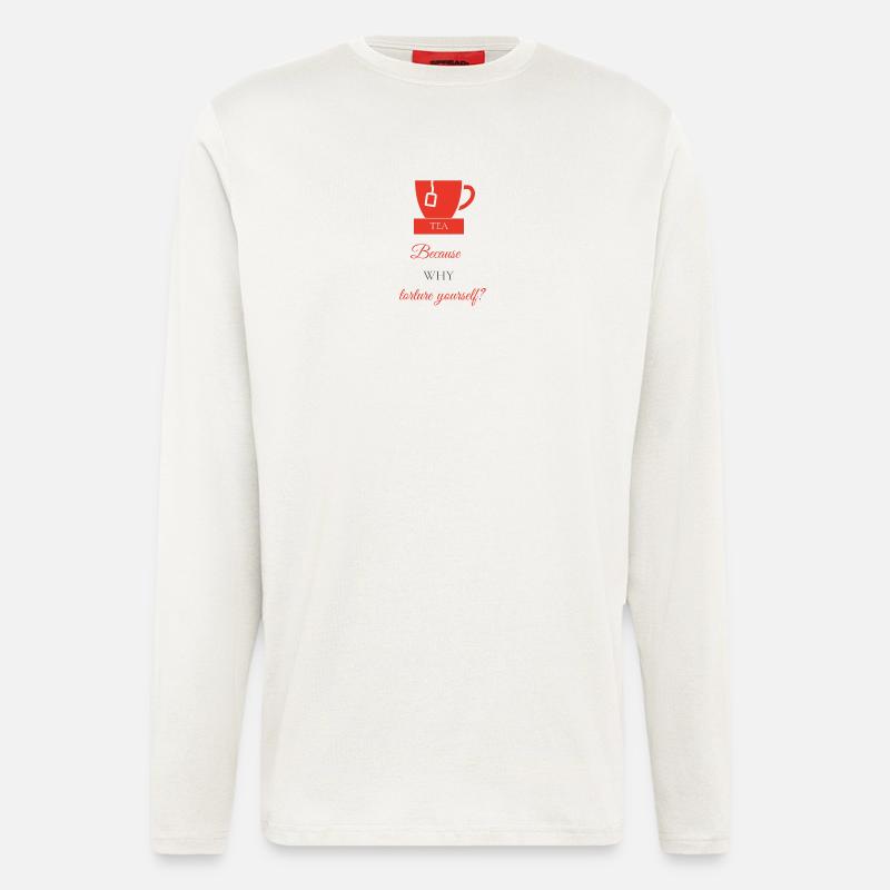 TEA-RIFFIC (Red + Grey) - Longsleeve - made by SPREAD  - OFF WHITE