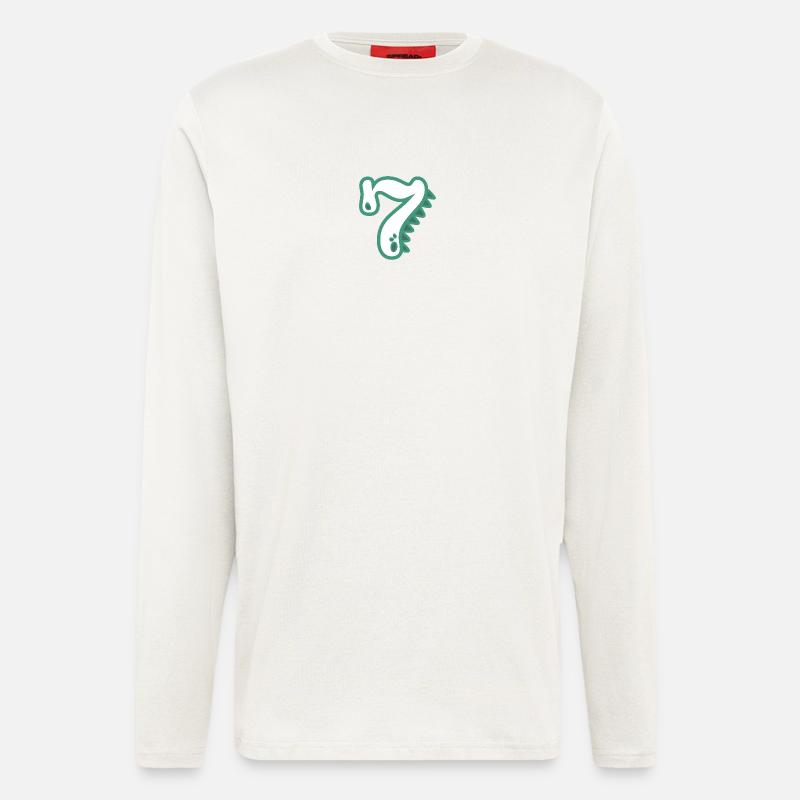 Zahl 7 - Langarmshirt - made by SPREAD - OFF WHITE