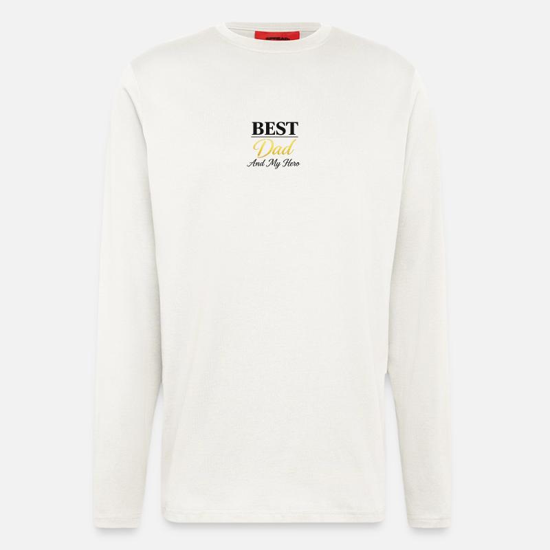 Bester Vater und mein Held - Langarmshirt - made by SPREAD - OFF WHITE