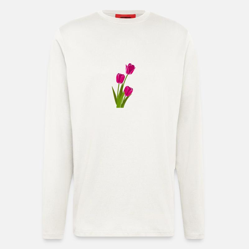 Tulpe Geschenk Geschenkidee - Langarmshirt - made by SPREAD  - OFF WHITE