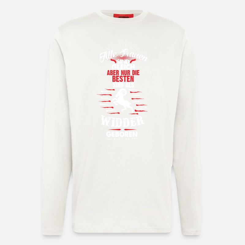 Widder Sternzeichen - Langarmshirt - made by SPREAD  - OFF WHITE