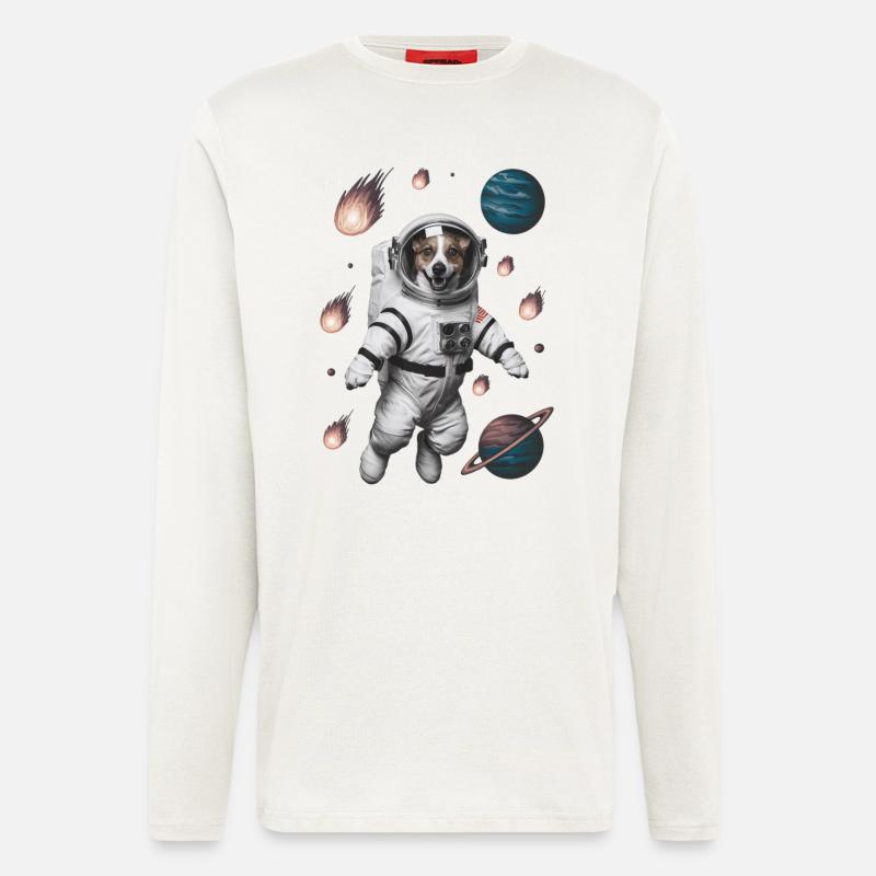Adventure Space Dog - Longsleeve - made by SPREAD  - OFF WHITE