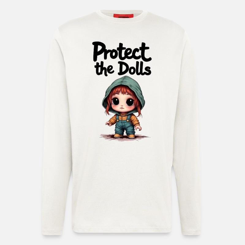 Protect the Dolls - Süße Botschaft - Langarmshirt - made by SPREAD - OFF WHITE
