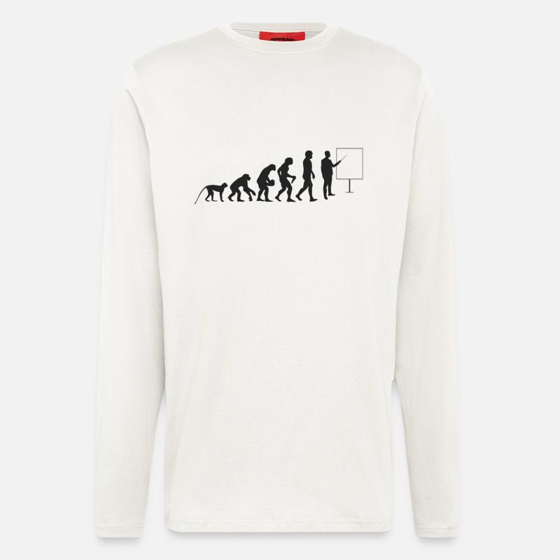 Teacher evolution - Longsleeve - made by SPREAD  - OFF WHITE