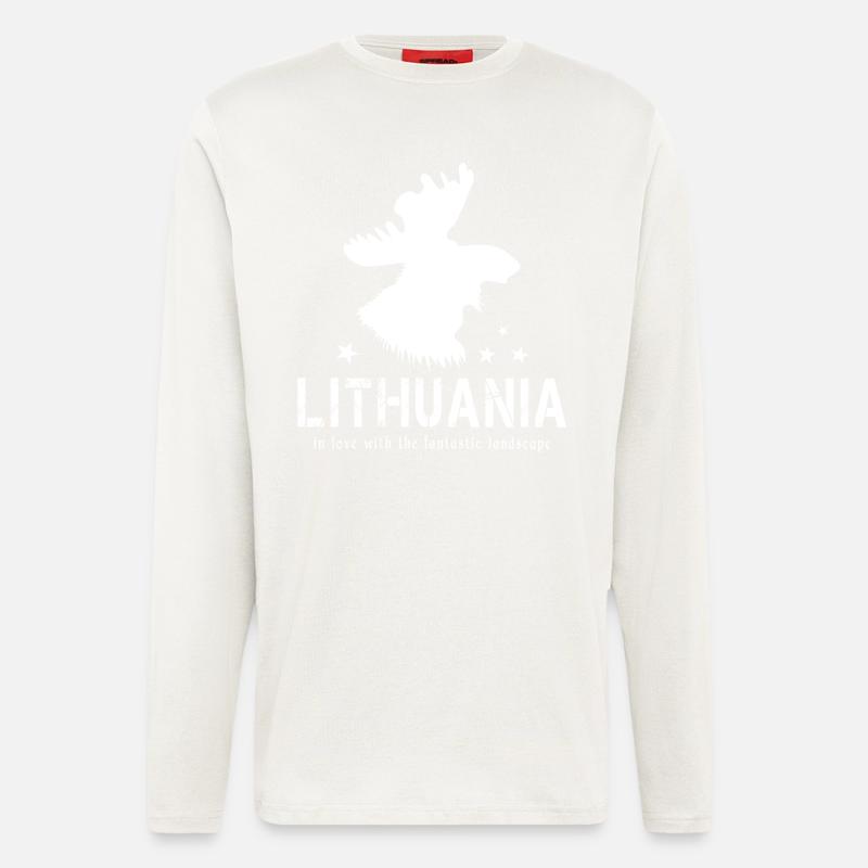 Lithuania Litauen litauisch - Langarmshirt - made by SPREAD  - OFF WHITE
