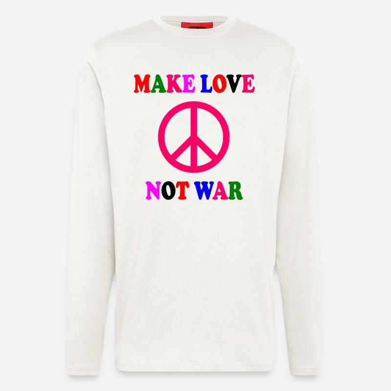 Make love not war - Langarmshirt - made by SPREAD  - OFF WHITE