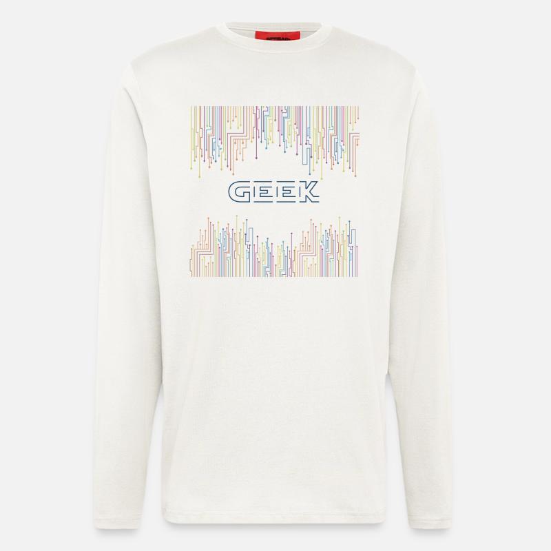 Techno Geek & - Langarmshirt - made by SPREAD - OFF WHITE