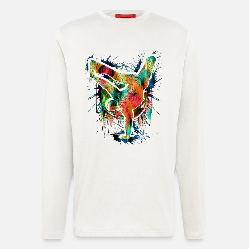 Breakdance - Breakdancer - Breakdancing - BBoy - Langarmshirt - made by SPREAD  - OFF WHITE