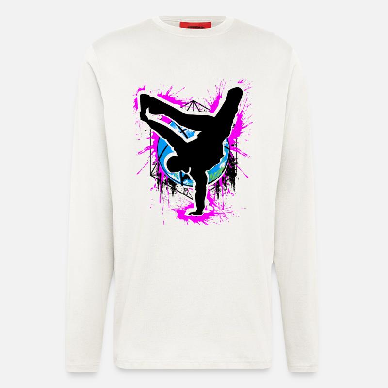 Breakdance - Breakdancer - Breakdancing - BBoy - Langarmshirt - made by SPREAD  - OFF WHITE