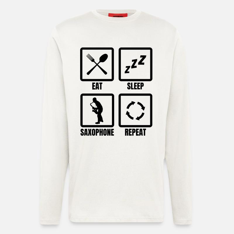 Saxophonists Schedule - Longsleeve - made by SPREAD  - OFF WHITE