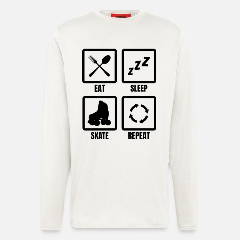 Roller Skater Daily Routine - Longsleeve - made by SPREAD  - OFF WHITE