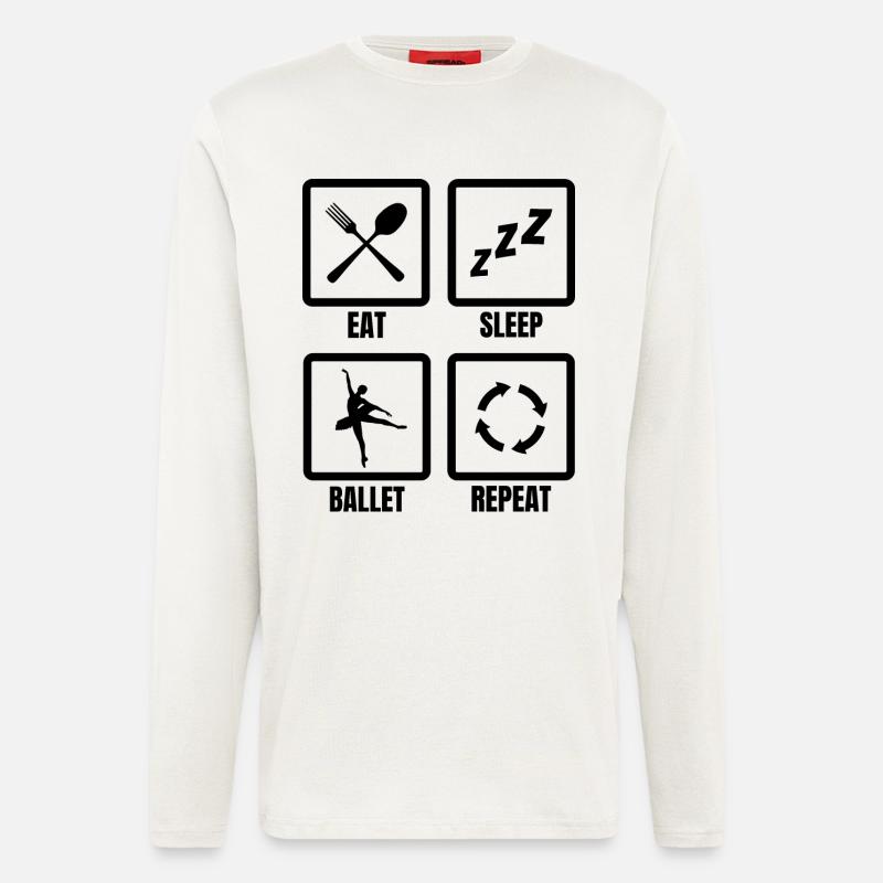Ballett Routine - Langarmshirt - made by SPREAD  - OFF WHITE