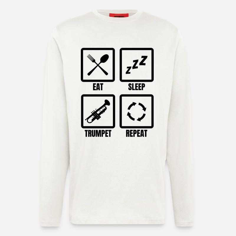 Trompeter Routine - Langarmshirt - made by SPREAD  - OFF WHITE