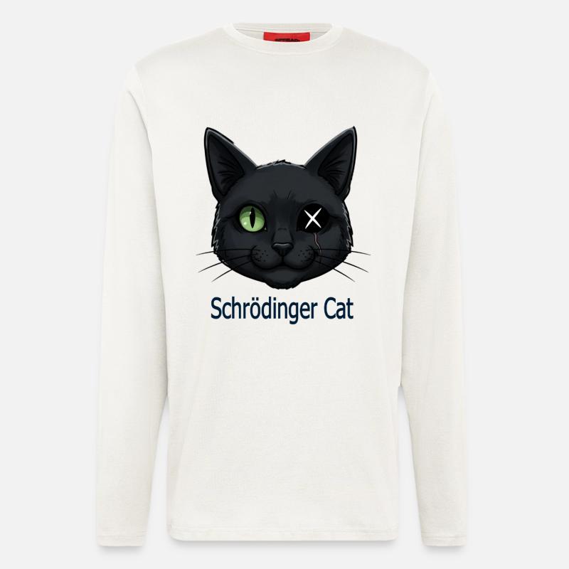 Schrödinger Katze - Langarmshirt - made by SPREAD  - OFF WHITE