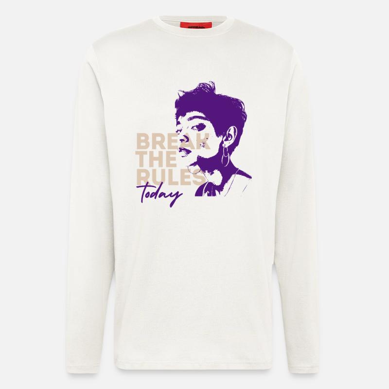 Heute die Regeln brechen - Langarmshirt - made by SPREAD  - OFF WHITE