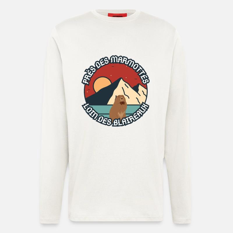 Humor on a groundhog - Longsleeve - made by SPREAD  - OFF WHITE