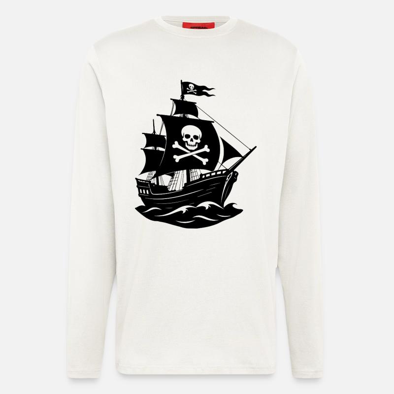 Piratenschiff - Langarmshirt - made by SPREAD  - OFF WHITE