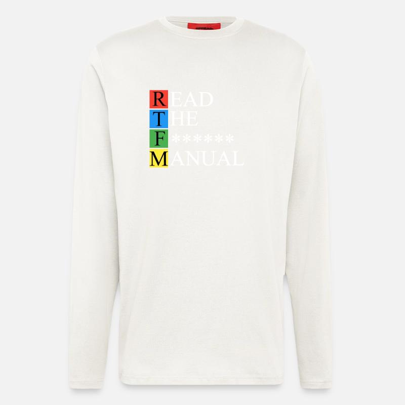 RTFM Dunkel - Langarmshirt - made by SPREAD  - OFF WHITE