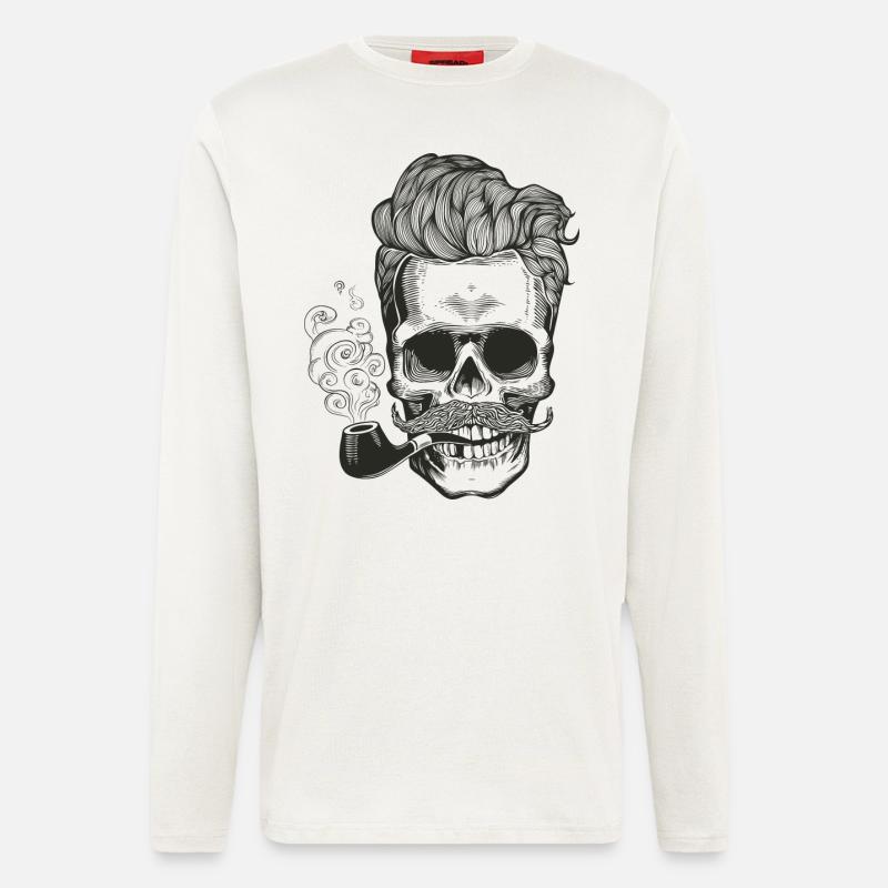 skull_pipe - Longsleeve - made by SPREAD  - OFF WHITE