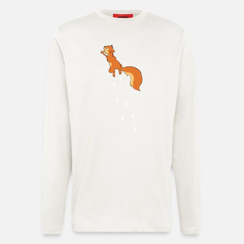 Climbing squirrel rodent squirrel - Longsleeve - made by SPREAD  - OFF WHITE