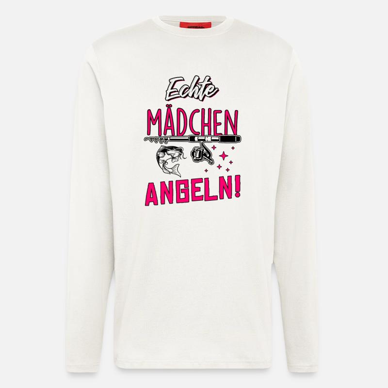 Echte Mädchen Angeln - Langarmshirt - made by SPREAD  - OFF WHITE