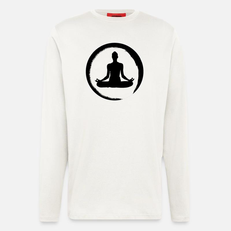 Zen Circle Buddhismus - Langarmshirt - made by SPREAD  - OFF WHITE