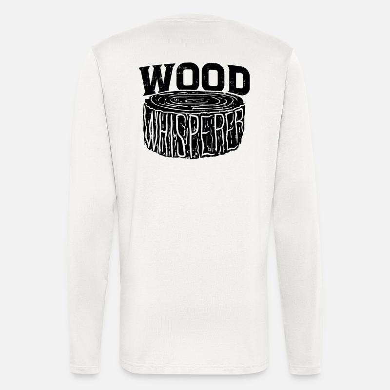 Holz Flüsterer Schreiner Handwerker Geschenkidee - Langarmshirt - made by SPREAD  - OFF WHITE